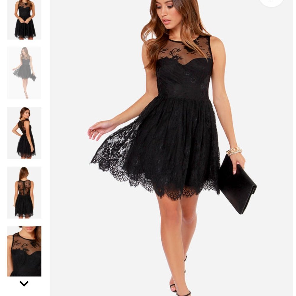 Black Lace Cocktail Dress